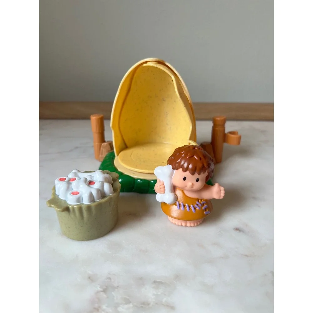 Egg, Food Bucket Cave Person Figure for Lil' Dino T-Rex Little People Dinosaur